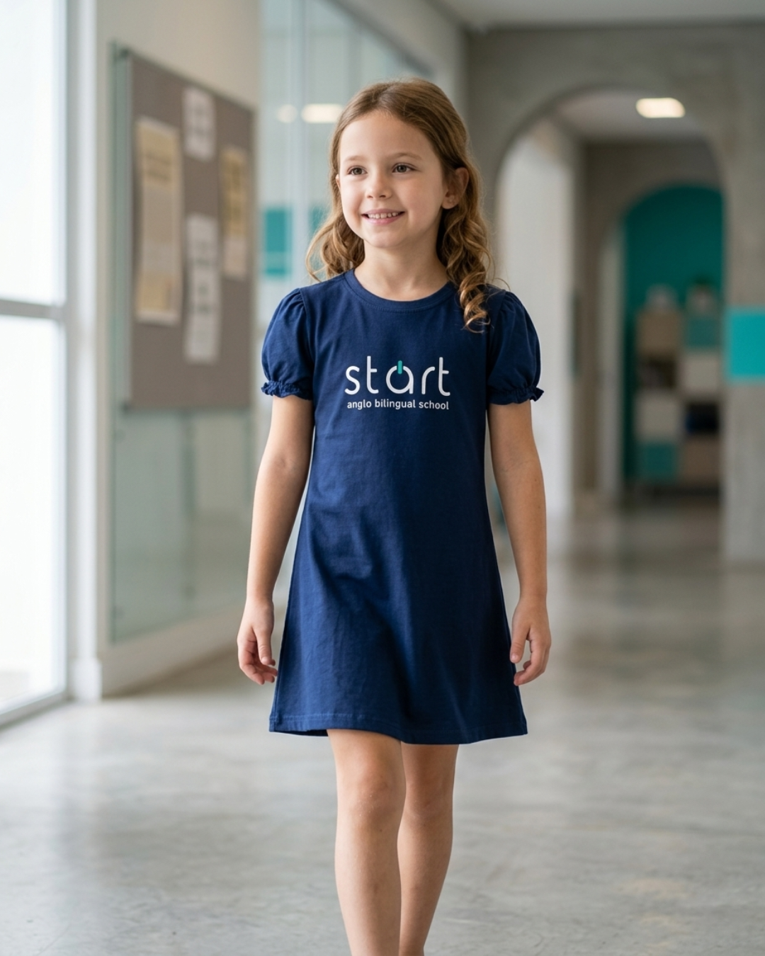Vestido Uniforme Start Anglo Azul