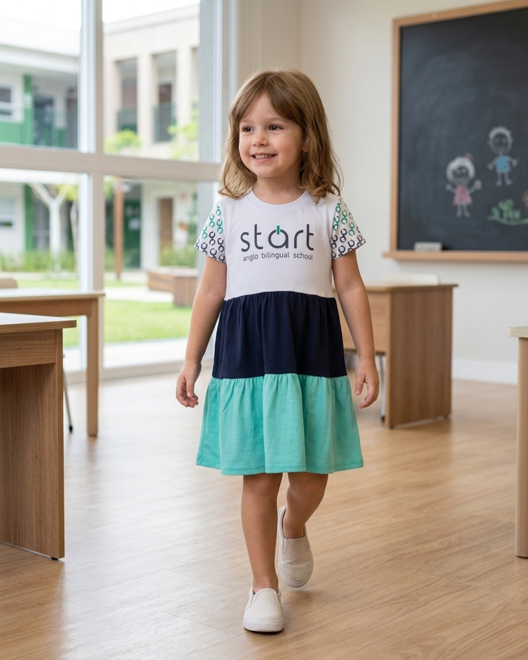 Vestido Uniforme Start Anglo Tricolor